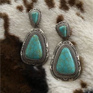 Faux turquoise earrings